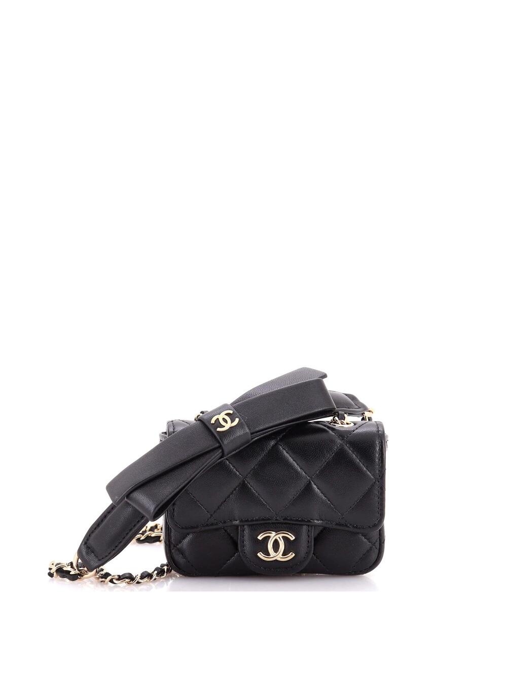 Chanel Bow Strap Card Holder On Chain #342826C22B
